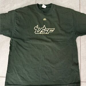 Green and yellow USF Bulls vintage cotton t-shirt streetwear